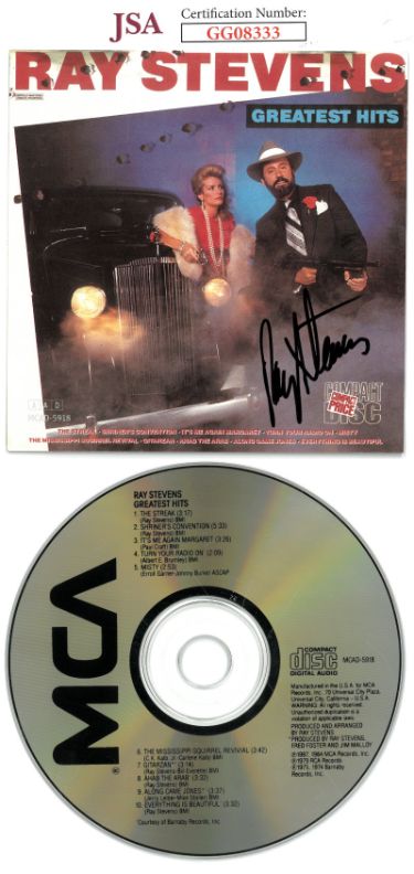 CTBL-036202 Ray Stevens Signed 1987 Greatest Hits Album Cover Booklet with CD & Case - JSA No.GG08333
