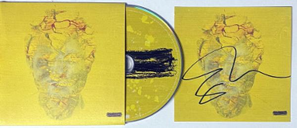 CTBL-036205 Ed Sheeran Signed 2023 Subtract Art Card, Book & CD - COA Eyes Closed - Boat