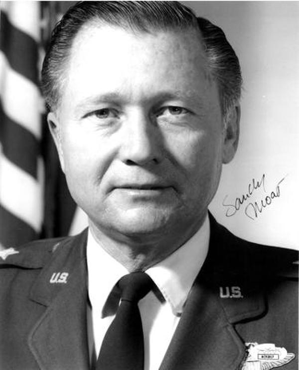 CTBL-034179 8 x 10 in. Lieutenant General Sanford Moats Signed Vintage WWII B&W Photo - JSA No.AC92817
