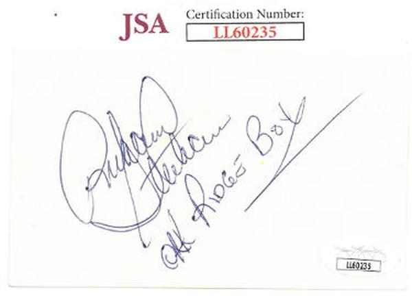 CTBL-033788 3 x 5 in. Richard Sterban Signed Index Card with Oak Ridge Boys - JSA No.LL60235