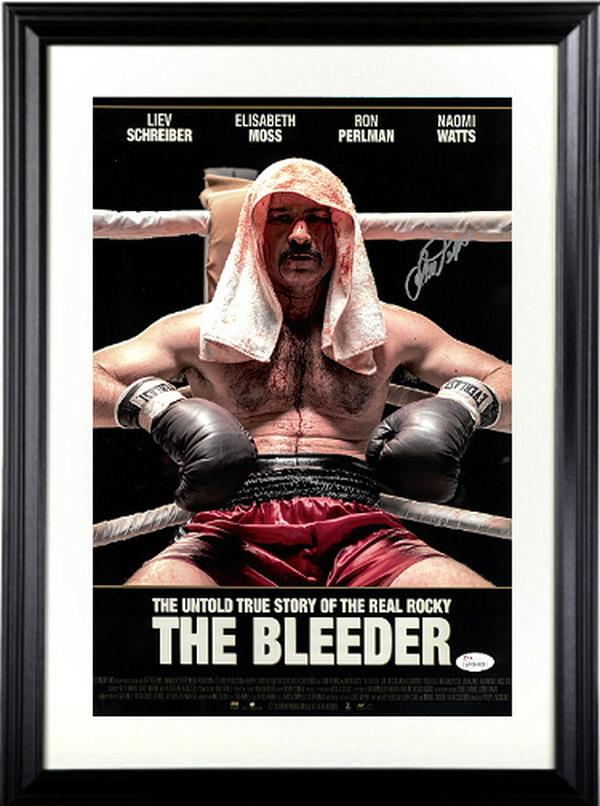 Picture of RDB Holdings & Consulting CTBL-F20348 11 x 17 in. Chuck Wepner Signed the Bleeder Movie Poster Custom Framing - JSA Hologram