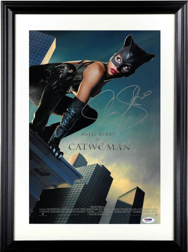 CTBL-F22667 11 x 17 in. Sharon Stone Signed Catwoman Movie Poster Custom Framing with Halle Berry - PSA ITP -  RDB Holdings & Consulting, CTBL_F22667