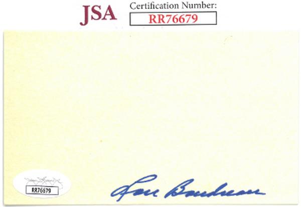 CTBL-031692 Lou Boudreau Signed 3 x 5 in. Index Card - Indians & Boston Red Sox - JSA No.RR76679