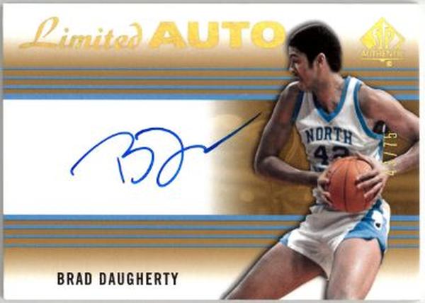 CTBL-036356 Brad Daugherty Signed 2014 - 2015 SP Authentic Limited North Carolina Tar Heels Auto Card - No.7