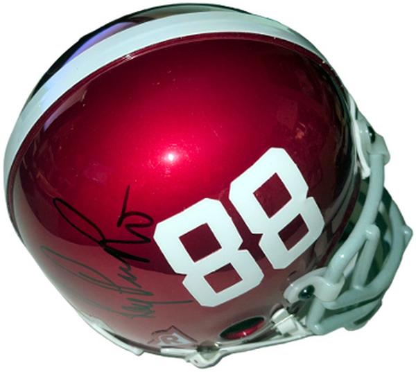 CTBL-036364 Ray Perkins Signed Alabama Crimson Tide Riddell Chrome Mini Helmet - No.88 - COA