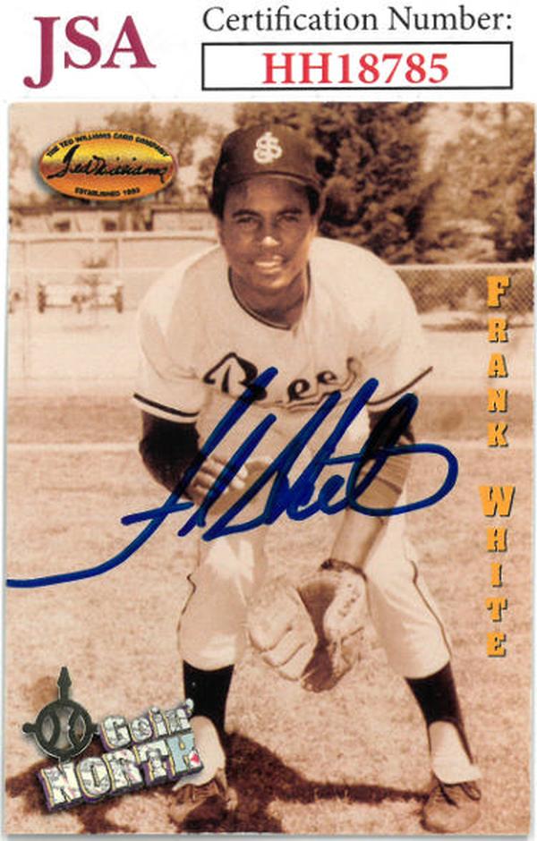 CTBL-036419 Frank White Signed 1994 Topps Ted Williams San Jose Bees Baseball on Card Auto - No.142 - JSA No.HH18785