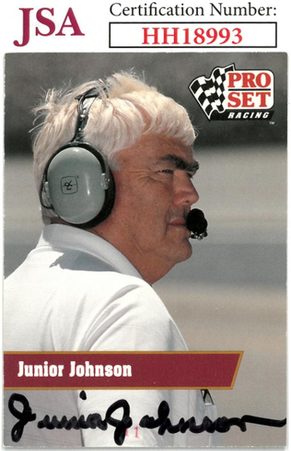 CTBL-036429 Junior Johnson Signed NASCAR 1991 Pro Set Racing on Card Auto - No.45 - JSA No.HH18993