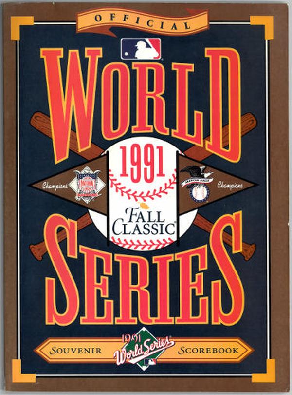 CTBL-036462 1991 Official World Series Souvenir Game Program & Scorebook - Minnesota Twins vs Atlanta Braves