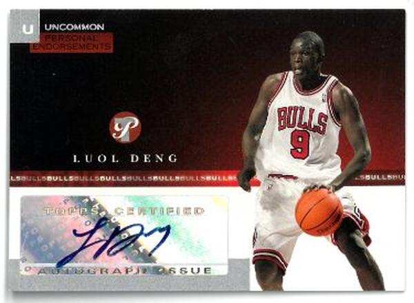 CTBL-036295 Luol Deng Signed 2005 - 2006 Topps Chicago Bulls Certified Uncommon Personal Endorsements Auto Card No.PEU