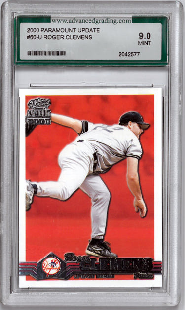 CTBL-036315 Roger Clemens 2000 Paramount Update New York Yankees Baseball Card No.60 - Advanced Grading Graded 9 Mint