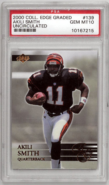 CTBL-036318 Akili Smith 2000 Collectors Edge Uncirculated Cincinnati Bengals Football Card No.139 - PSA Graded 10 Gem Mint