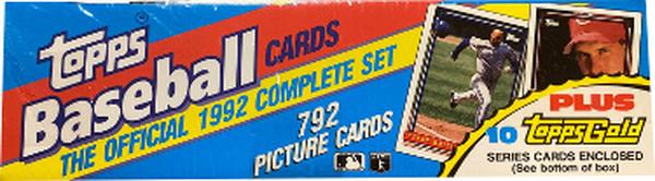CTBL-036319 1992 Topps Baseball Card Complete Factory Sealed Set - Pack of 792 Cards & 10 Topps Gold -  RDB Holdings & Consulting, CTBL_036319
