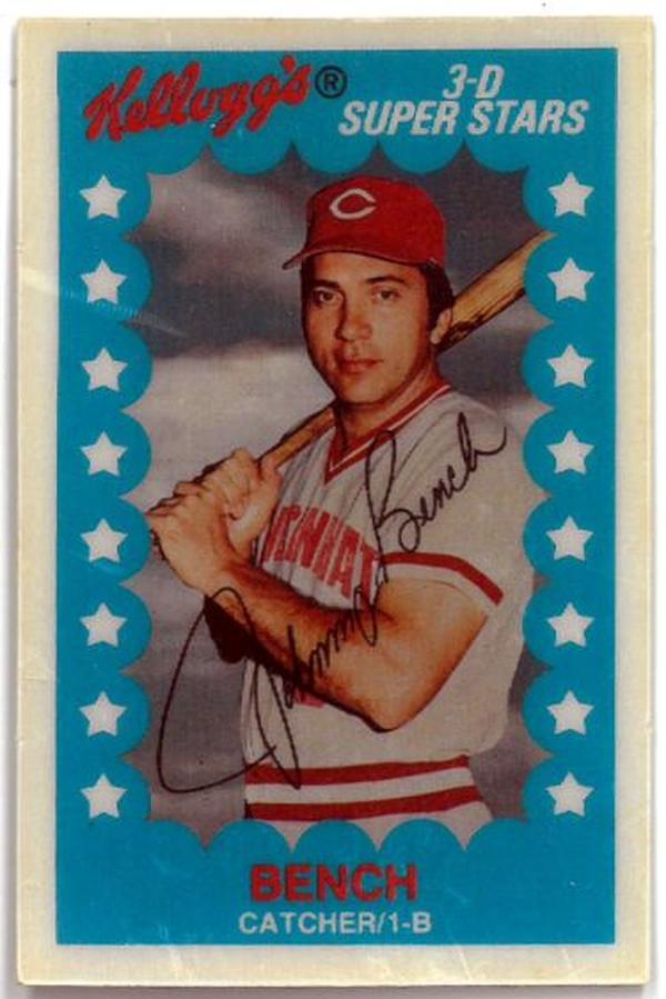 CTBL-036696 Johnny Bench Cincinnati Reds 1982 Kelloggs 3-D Super Stars Card No.30