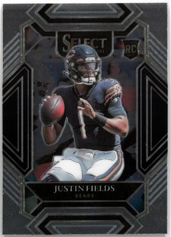 CTBL-036706 Justin Fields Chicago Bears-Ohio State 2021 Panini Select Football Club Level Rookie Card RC No.250