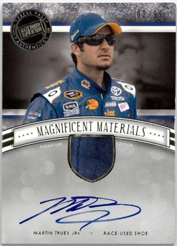 CTBL-036707 Martin Treux, Jr. Signed 2012 Press Pass Authentics Racing Magnificent Materials-On Card Auto No.MMSE-MT-99