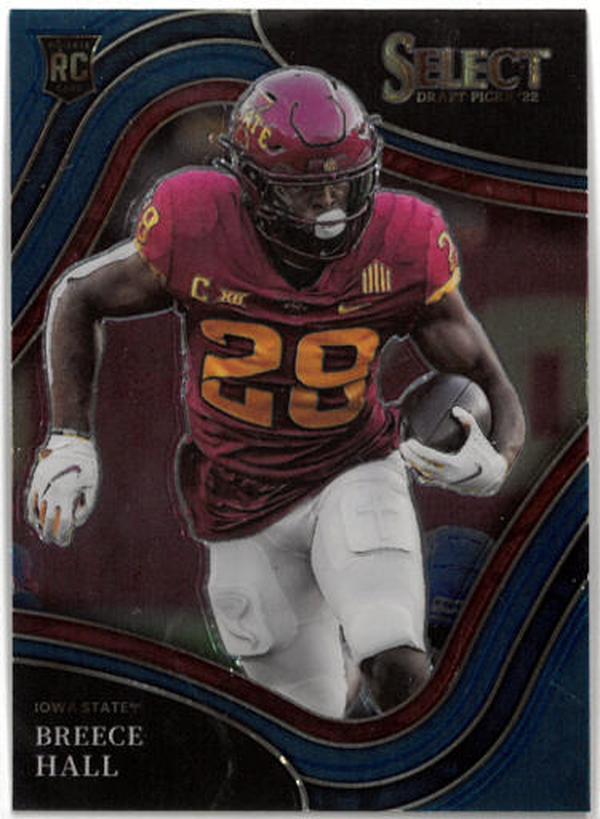 CTBL-036711 Breece Hall Iowa State-New York Jets 2022 Panini Select Field Level Rookie Card RC No.110