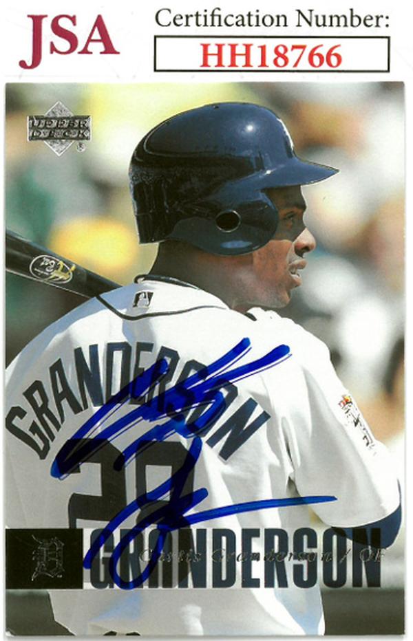 CTBL-036510 Curtis Granderson Signed 2006 Upper Deck Baseball Card No.174 - JSA No.HH18766