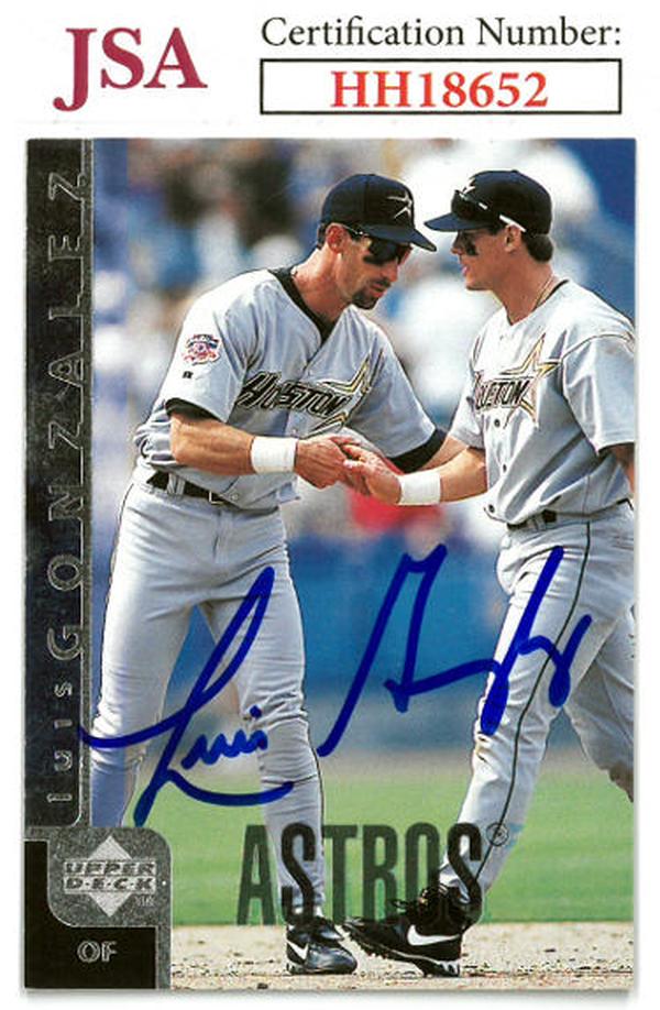 MLB Luis Gonzalez Signed Trading Cards, Collectible Luis Gonzalez Signed  Trading Cards