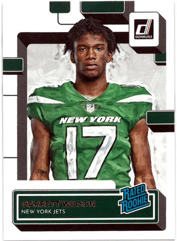 CTBL-036526 Garrett Wilson New York Jets 2022 Donruss Football Canvas Rated Rookie Card RC No.306