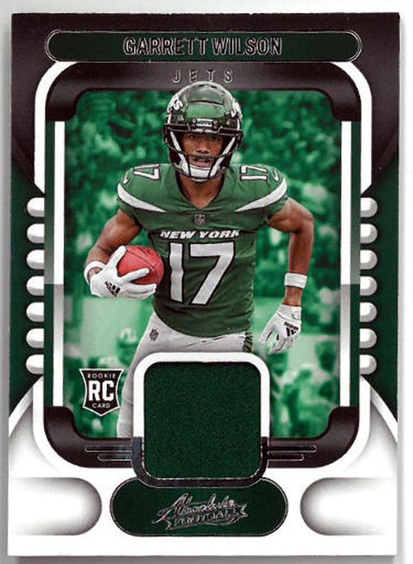 CTBL-036528 Garrett Wilson New York Jets 2022 Panini Absolute Football Patch Rookie Card RC No.ARM-6