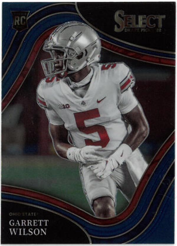 CTBL-036548 Garrett Wilson Ohio State-New York Jets 2022 Panini Select Draft Picks Rookie Card RC Field Level No.104