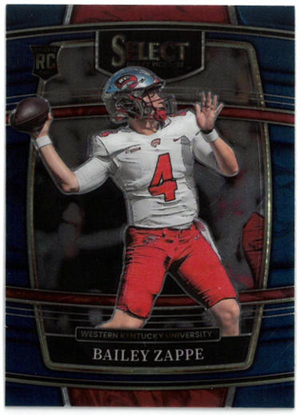 CTBL-036554 Bailey Zappe Western Kentucky-Patriots 2022 Panini Select Draft Picks Rookie Concourse Card RC No.10