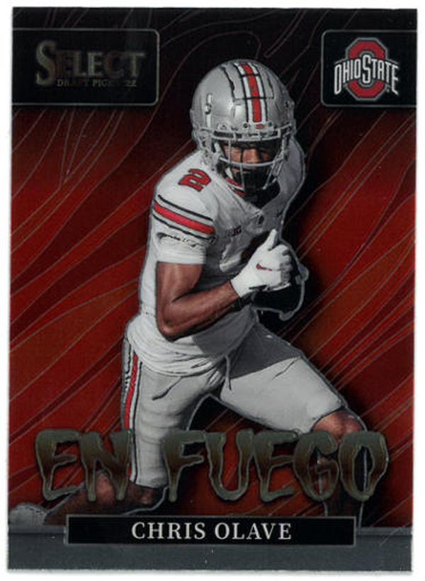 RDB Holdings & Consulting CTBL-036558 Chris Olave Ohio State-Saints 2022 Panini Select Draft Picks en Fuego Rookie Card RC No.EN-CO