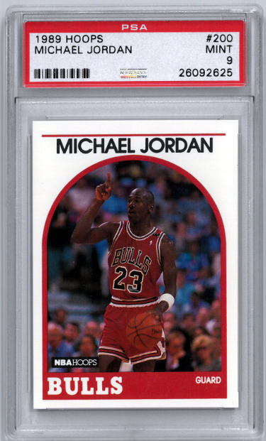 CTBL-036611 Michael Jordan Chicago Bulls 1989-1990 NBA Hoops Card No.200 - PSA Graded 9 Mint -  RDB Holdings & Consulting, CTBL_036611