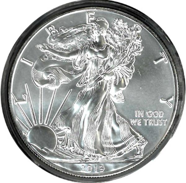 Picture of RDB Holdings & Consulting CTBL-036751 2019 Walking Liberty American Eagle One Dollar 1 oz Fine Silver Coin - Uncirculated