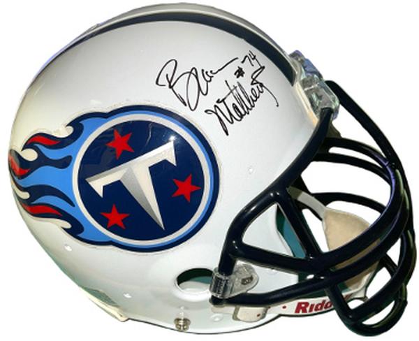 RDB Holdings & Consulting CTBL-036805 Bruce Matthews Signed Tennessee Titans of Riddell NFL Authentic TB Full Size Helmet No.74 - Beckett Review Houst