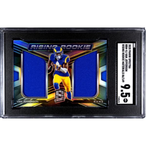 CTBL-037112 Van Jefferson 2020 Panini Spectra Rising Rookie Materials Card - No.RRM-VJ & 149 SGC Graded 9.5 MT Plus Los Angeles Rams