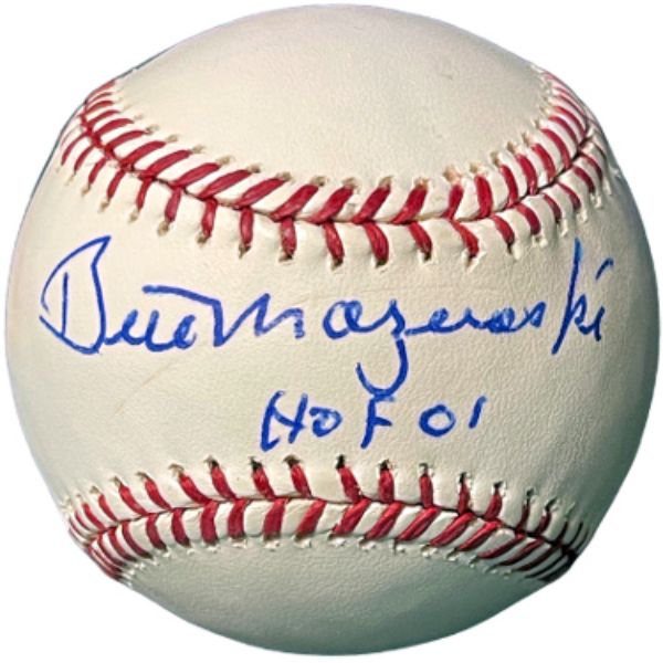 Athlon Sports Bill Mazeroski signed Pittsburgh Pirates MLB Logo