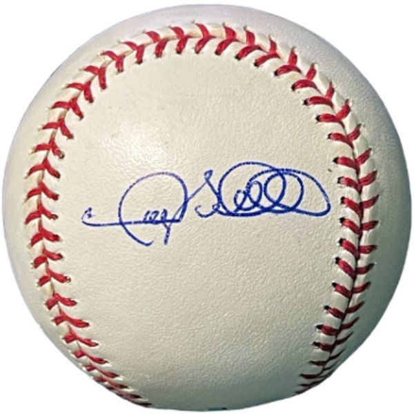 CTBL-037152 Gary Sheffield Signed Rawlings Official Major League Baseball with 2008 Game Ticket Stub & Side Panel Sig