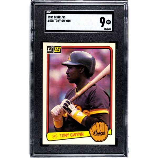 CTBL-036898 Tony Gwynn 1983 Donruss Rookie Card - No.598 SGC Graded 9 MT San Diego Padres