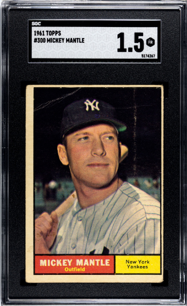CTBL-036946 Mickey Mantle 1961 Topps Baseball Card - No.300 SGC Graded 1.5 Fair York Yankees -  RDB Holdings, CTBL_036946