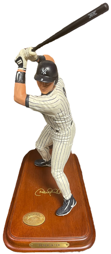 Picture of Athlon CTBL-037393 MLB Derek Jeter York Yankees All Star 9 Figurine-Sculpture with Danbury Mint COA No.A3368