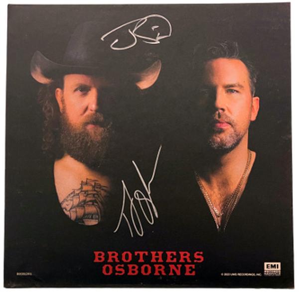 Picture of Athlon CTBL-037458 11 x 11 in. NFL Brothers Osborne Signed 2023 Self Titled Art Card with 2 Sig - COA-Minor Corner Ding