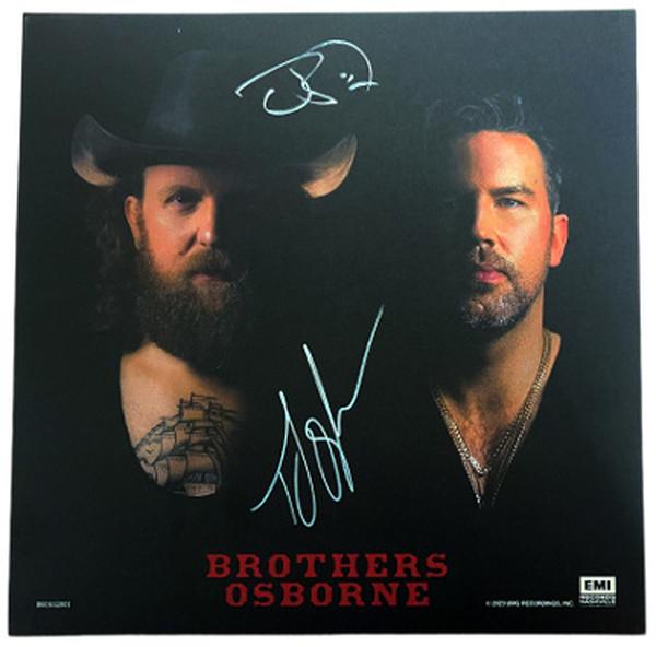 Picture of Athlon CTBL-037459 11 x 11 in. NFL Brothers Osborne Signed 2023 Self Titled Art Card with 2 Sig - COA