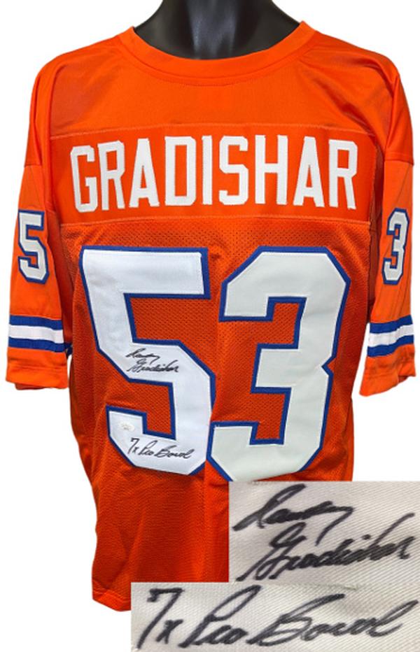 Picture of Athlon CTBL-037475 NFL Randy Gradishar Signed Denver Orange TB Custom Stitched Pro 7X Pro Bowl Style Football Jersey - JSA No.GG99513 - Extra Large