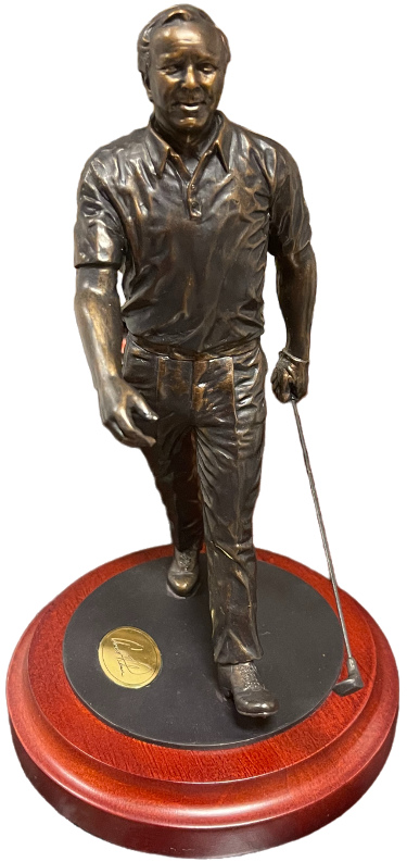 Picture of Athlon CTBL-037282 8.5 in. Arnold Palmer The Charge Arnold Bronze Luster Sculpture Figure - Danbury Mint COA No.AB4012-Pristine