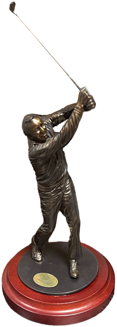 Picture of Athlon CTBL-037284 11.75 in. Arnold Palmer Palmer Collection Bronze Luster Sculpture Figure - Statue Danbury Mint COA - No.AB4012 Pristine