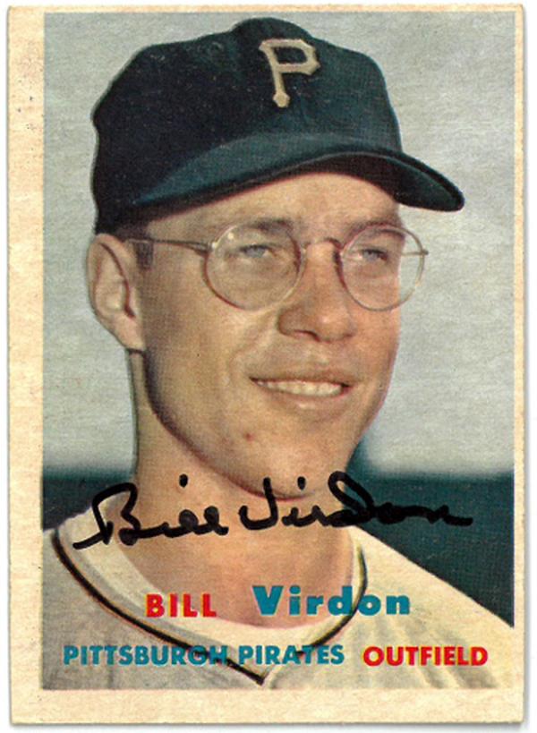 Picture of Athlon CTBL-037346 No.110 MLB Bill Virdon Signed 1957 Topps On Auto Card - COA Pittsburgh Pirates