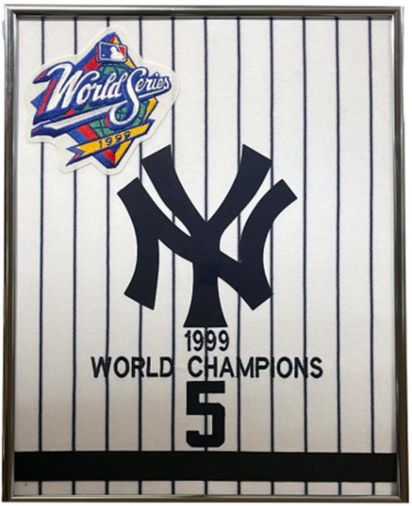 Picture of Athlon CTBL-037156 12 x 15 in. MLB 1999 York Yankees Team Uniform Logos Jersey - Custom Framing