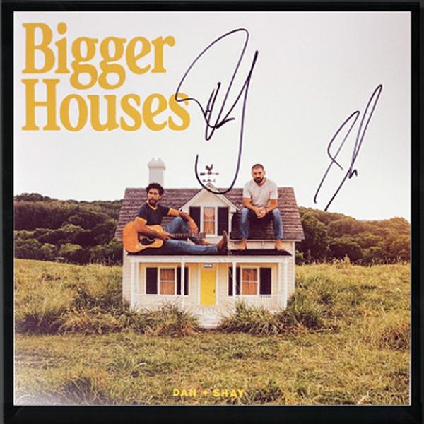 Picture of Athlon CTBL-F37306 Dan Plus Shay Duo Signed LP Yellow Vinyl Record 2023 Bigger Houses Album Cover with Custom Framing - COA