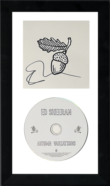 Picture of Athlon CTBL-F37455 Ed Sheeran Signed 2023 Autumn Variations Art Card CD with 6.5 x 12 in. Custom Framing - COA