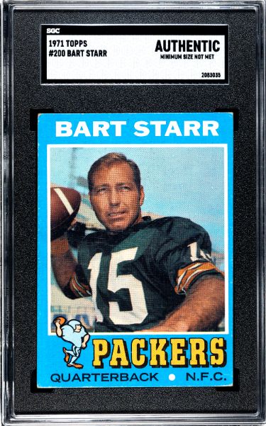 CTBL-037535 Bart Starr 1971 Topps Card - No.200 SGC Slabbed Authentic