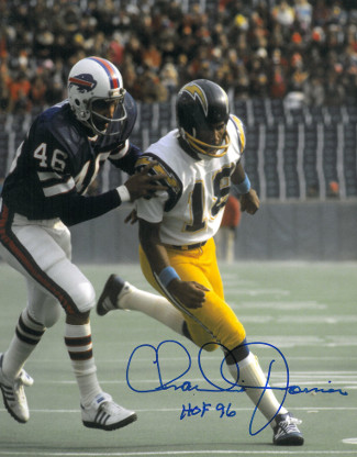 Picture of Athlon CTBL-015052 Charlie Joiner Signed San Diego Chargers 8 X 10 Photo - Hof 96 - White Jersey Vs Bills