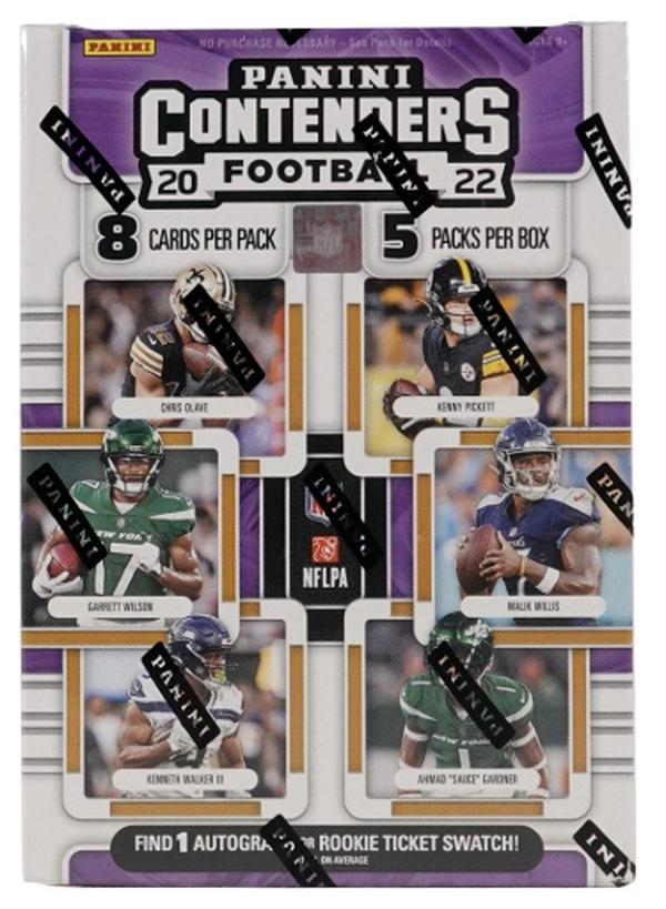 CTBL-037608 2022 Panini Contenders NFL Blaster Box with 5CPP-Factory Sealed - 1 Autograph Memorabilia Card - Pack of 8 - 5 Card per Pack -  Athlon, CTBL_037608