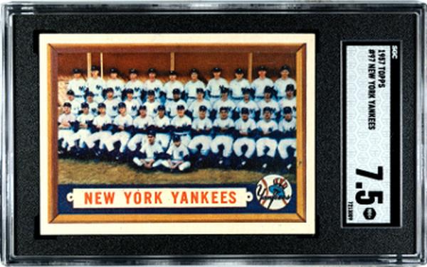 CTBL-037612 No.97 1957 Topps York Yankees Baseball Card with Mickey Mantle- SGC Graded 7.5 NM Plus -  Athlon, CTBL_037612