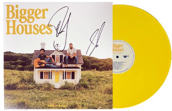 Picture of Athlon CTBL-37306 Dan Plus Shay Duo Signed 2023 Bigger Houses Album Cover with LP Yellow Translucent Vinyl Record - COA